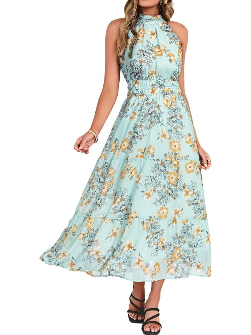 Women's Sage Green Summer Vacation Boho Sundresses Formal Wedding Maxi Dresses